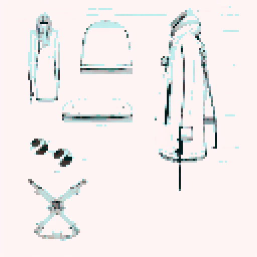 a coat rack with 2 coats and a hat hanging on it