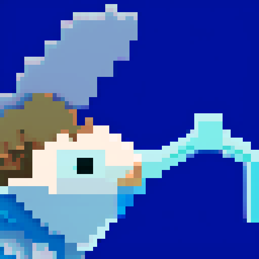 water Leaper face light background