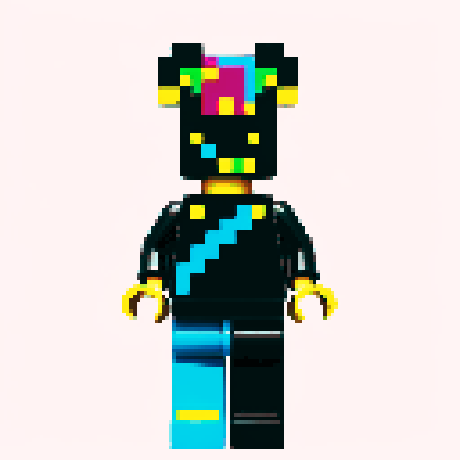 lego pixel, vibrant colors, blocky shapes, small plastic bricks, isometric perspective, retro video game, low resolution, 8-bit graphics, sharp edges, square grid, limited color palette, nostalgic feel, brick-built characters, iconic lego logo, digital recreation, detailed textures, crisp lines, simplified forms, nostalgic gaming vibes