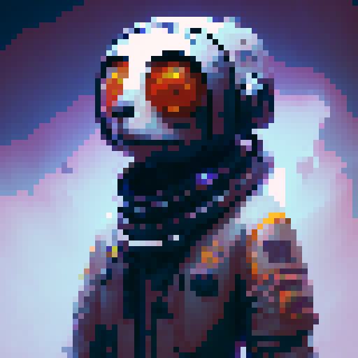 robot face and traffic lights