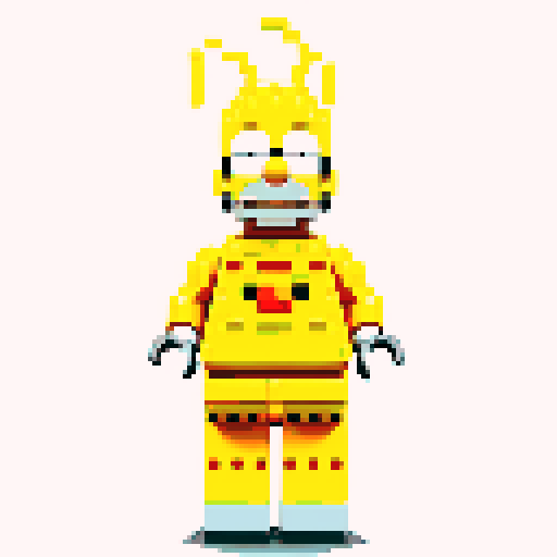 Homer Simpson pixel lego 