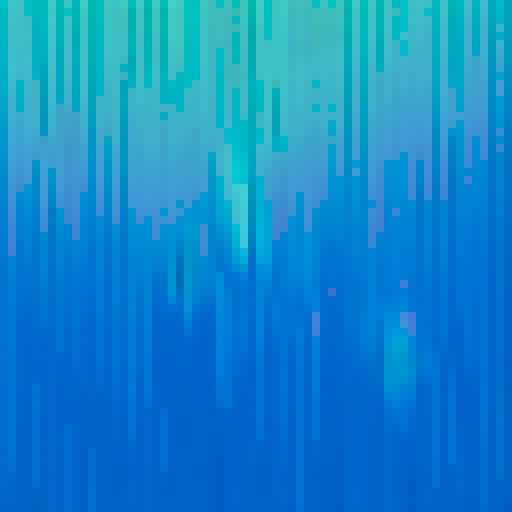 Pixelated blue waves ripple across a retro VHS tape, creating a reverse effect that's both glitchy and mesmerizing.
