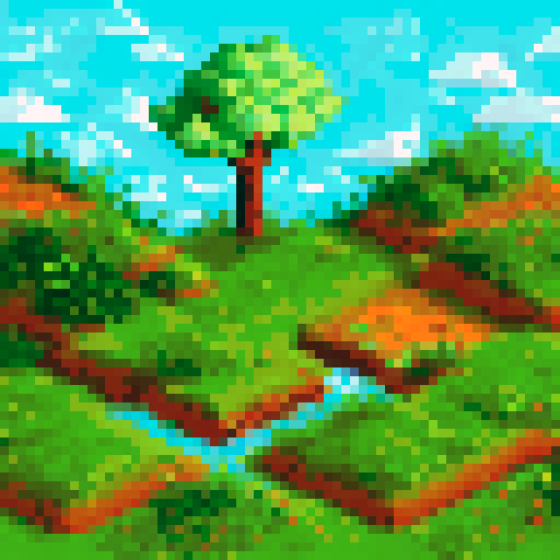 An isometric grassland tileset