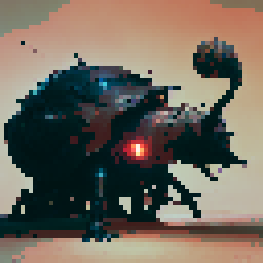 giant snail with a large spiked shell, dark fantasy