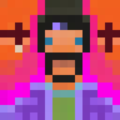 Full body Jemaine from Flight of the Conchords, pixelated in 16x16 game icon style, holding his guitar