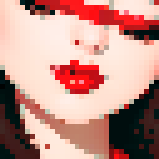 red lipstick, close-up
