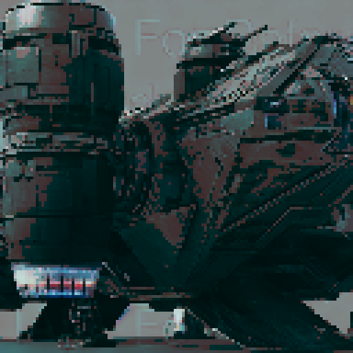 pixel art silver spaceship 