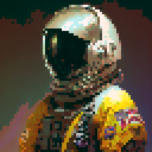 full body armor Space Bounty Hunter, in the style of syd mead, inside a space hanger