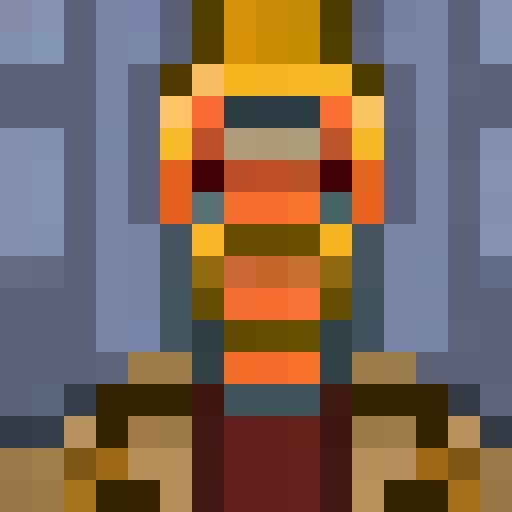 25-year-old historian, short brown hair, jacket, canteen, sword-sized trowel, game icon, 16x16, pixel art, close up, portrait, NES color pallete