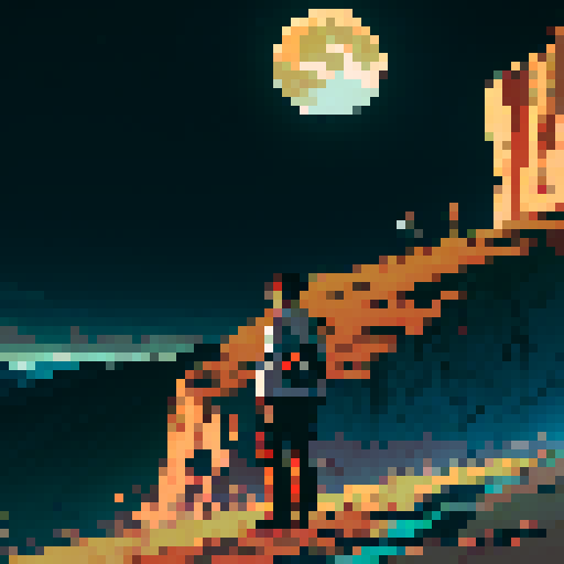 The scene is set as the main protagonist, gurney as seen in the bottom right is on a hill looking over a desolate area with sparse plant life up in flame. We see the back of his head, with his distinct jaw and a cigarette in his mouth. in the distance is a large laboratory, which has smoke coming out of it and a hole in the top. The sky is full of starts, a moon and a distant alien planet