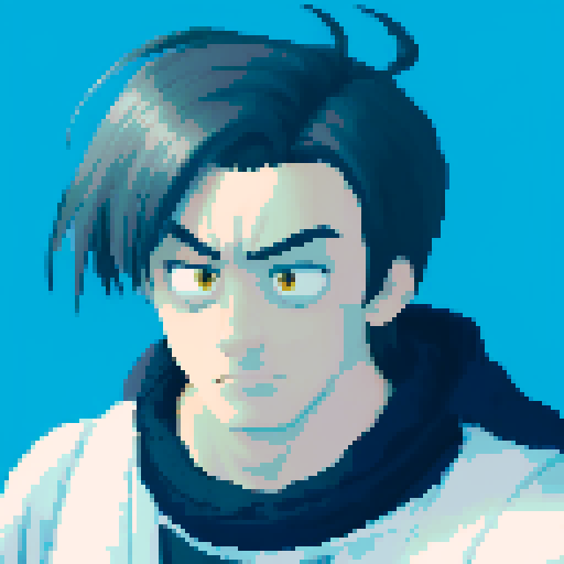 give him a sad face with closed mouth