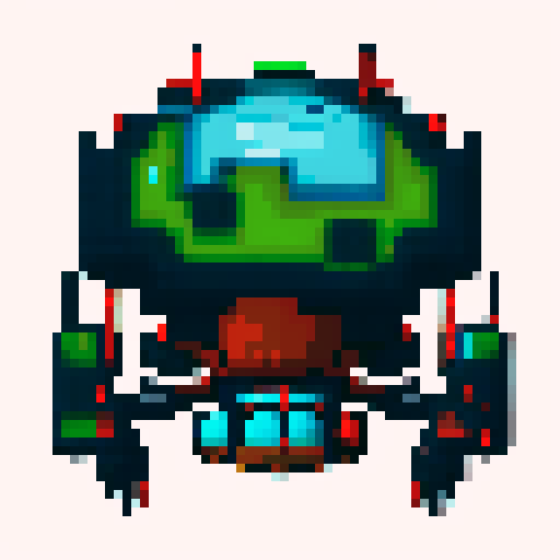 Top down space alien boss