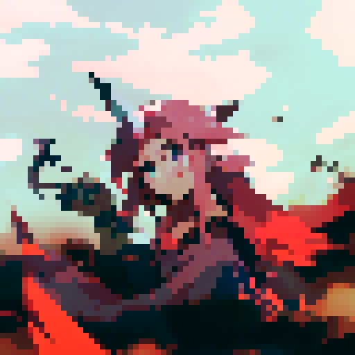 a gunslinger anime character in a fantasy world