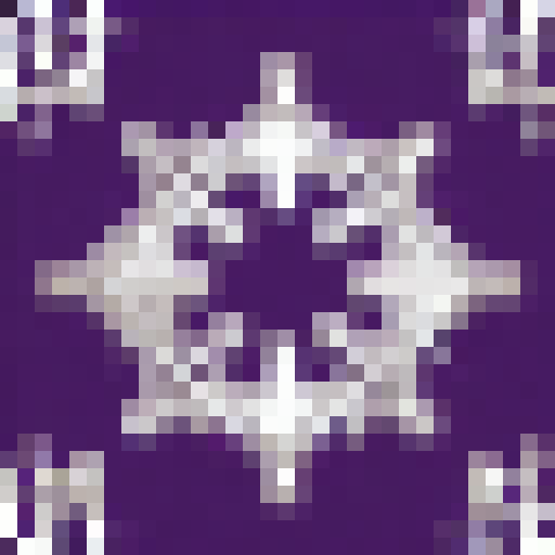 Shimmering silver gears, intricate filigree, and delicate chains intertwine in a mesmerizing display of clockwork elegance in a 32x32 skill art image.