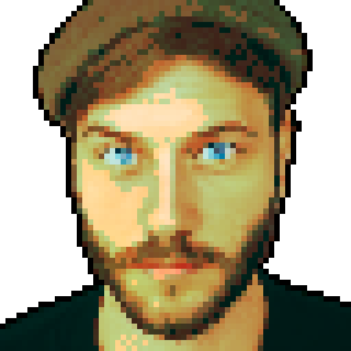 portrait man with blue eyes and beard