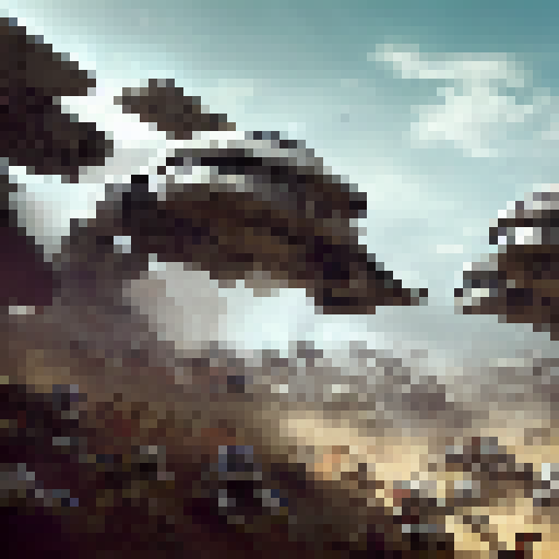 Vibrant colors, intricate details, and a mix of art styles come together to depict a fierce battle between an army of stormtroopers and a group of rebel fighters on Star Wars Day.