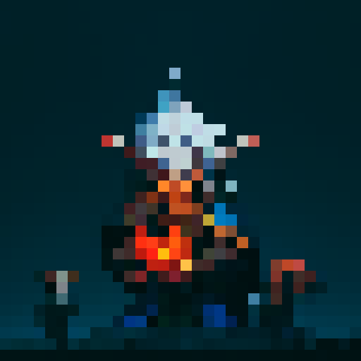 wizard character sprite in the style of diablo 2