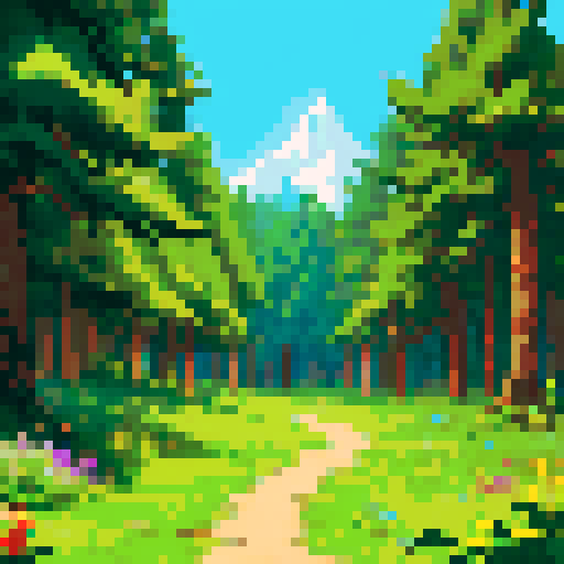 tiled background images for a forest level