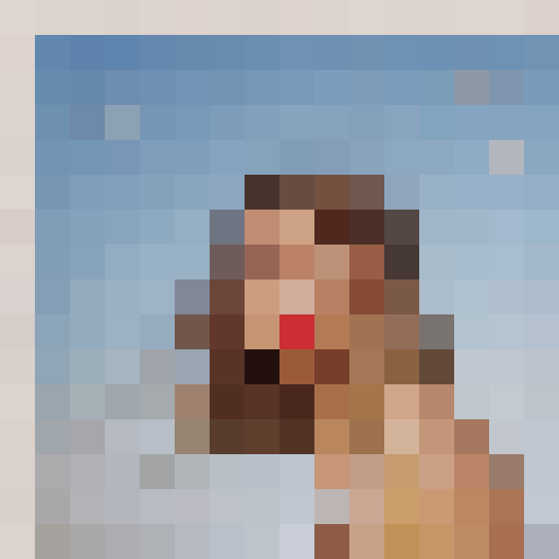 Taylor Swift with beach waves on the cover of the album "1989 (Taylor's Version)", wearing a retro white bikini, against a vibrant blue sky backdrop with seagulls, capturing an extreme close-up portrait in the style of a 16x16 game icon, no border