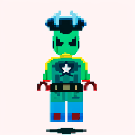 Captain America lego pixel