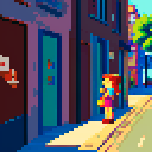 side profile of urban street