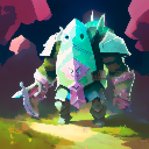 army of soldiers, towering pink monster kaiju, epic battle, dramatic landscape, intense action, detailed armor, vibrant colors, dynamic poses, sweeping brushstrokes