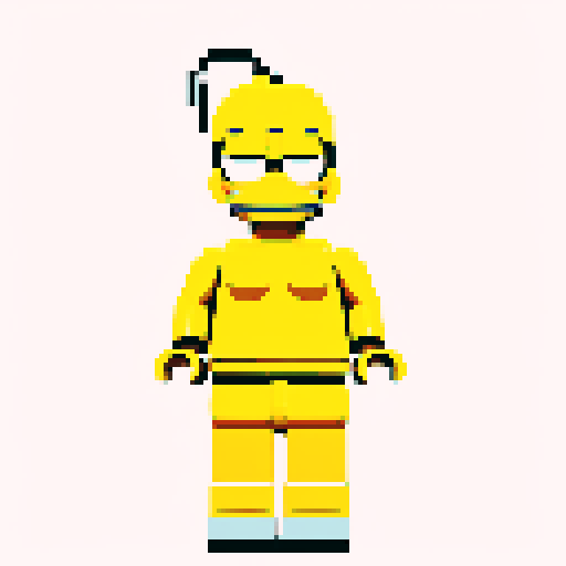 Homer Simpson pixel lego 