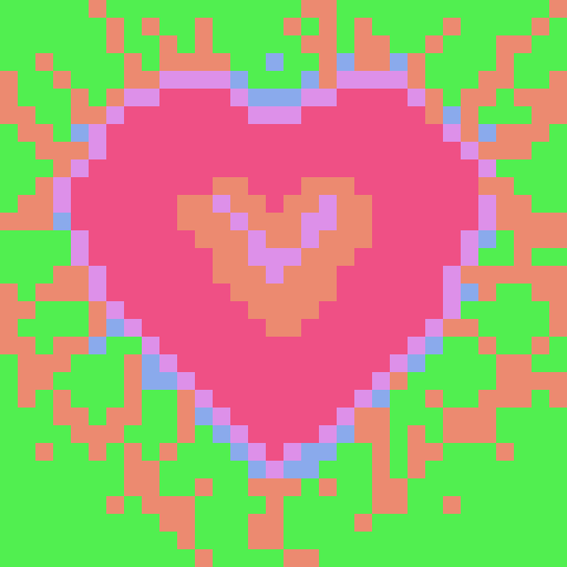 Charity token heart