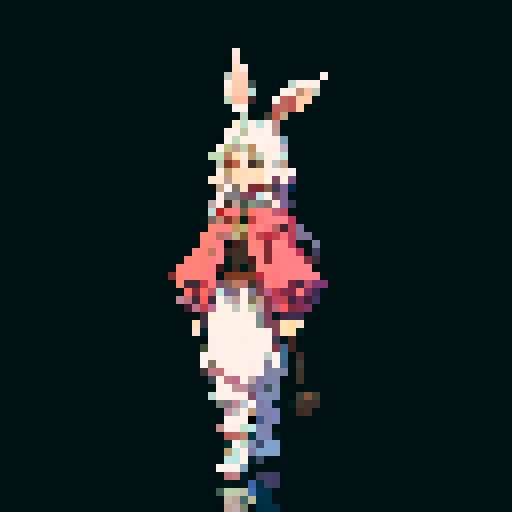 Mysterious and whimsical wererabbit in the style of wizardry