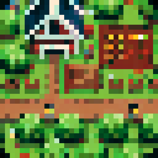 Tree for game, dark outlines