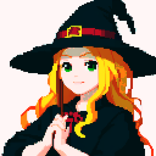 Young beautiful witch
