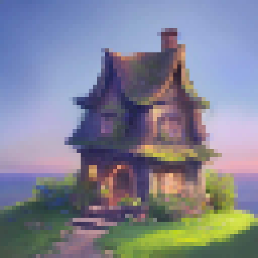 small dwarf house on small planet in space