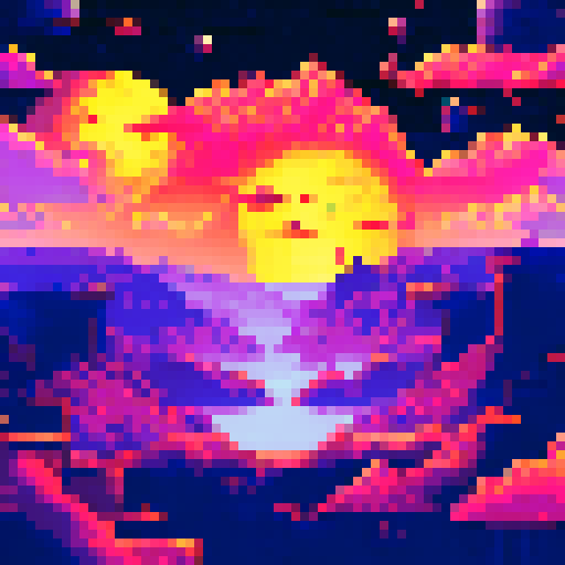 Space Galaxy pixelated landscapes