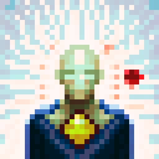 red medallion, game icon, 32x32 pixel art, sRGB, skill art, close up, portrait