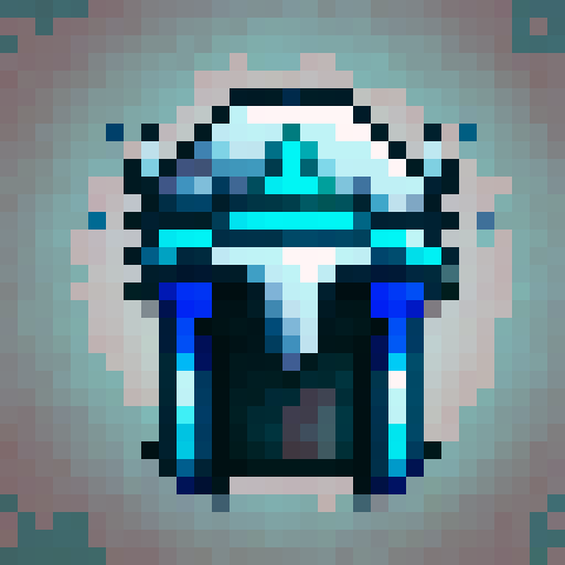 frosted pointed king crown, blue and teal colors