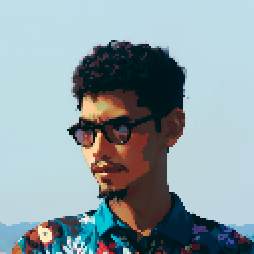 Southeast Asian man, short curly hair, round glasses, tanned, goatee, diamond shaped face, black eyes, age 25, wearing a cloaks