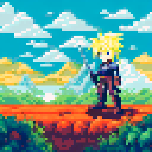 Knight holding a giant blade like that of cloud strife