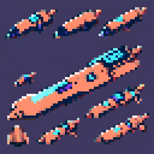 a transparent sprite for a space game. It needs to look like the top view of a futuristic spaceship style of the 90s.