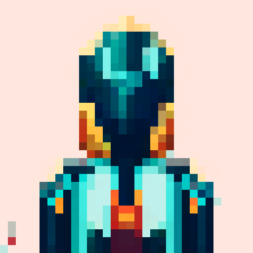 armour, intricate details, shining metallic hues, pixelated textures, sharp edges, interlocking plates, fantastical motifs, vibrant colors, retro gaming aesthetic