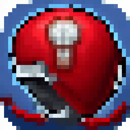 a knight wearaing red armour, side view