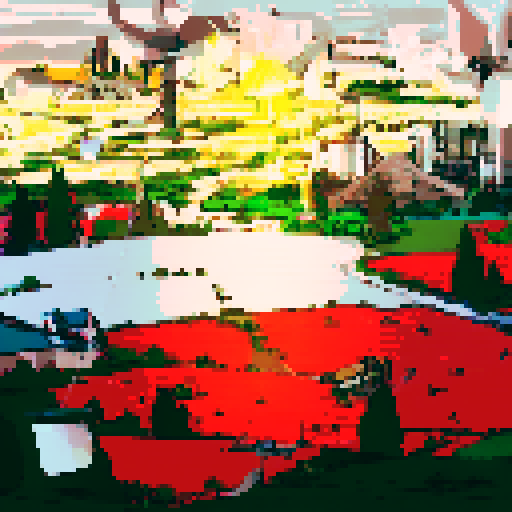 Heroes facing the sunset standing in a flourishing fields with lush greenery wind turbines and solar panels