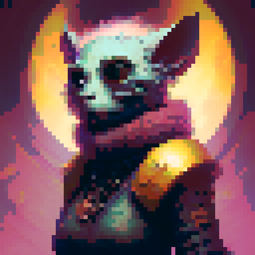 bold, fierce, yet slightly adorable troll with glowing eyes