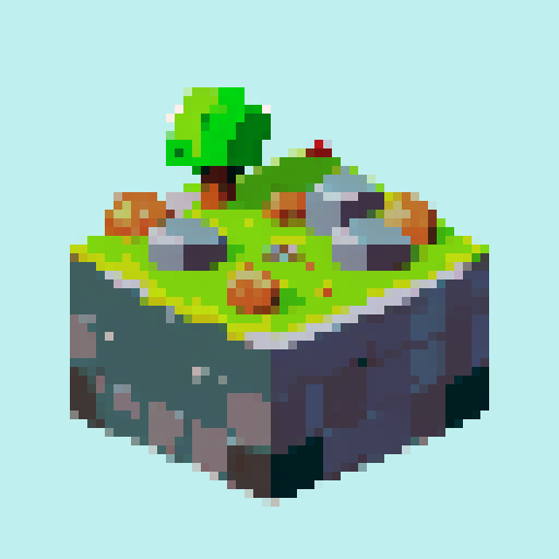 Grey rocky stones that are used to separate a game level