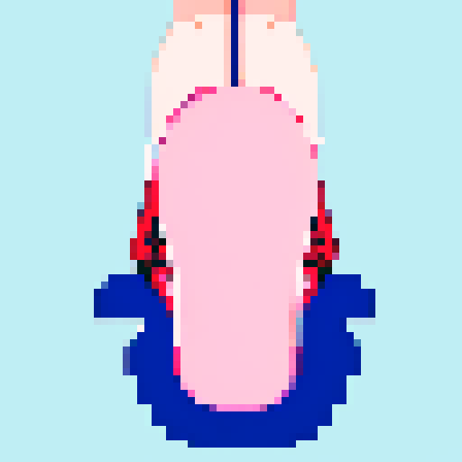 Anime girl soles closeup