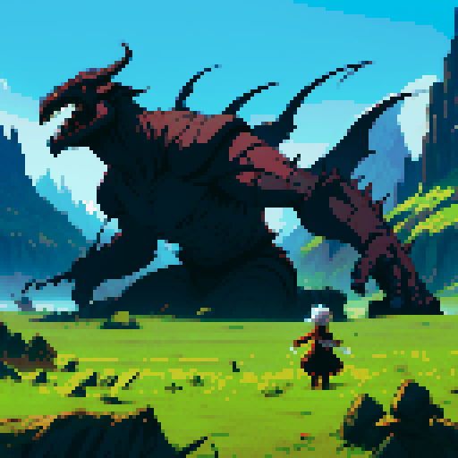 giant monsters fighting over dark evil landscape