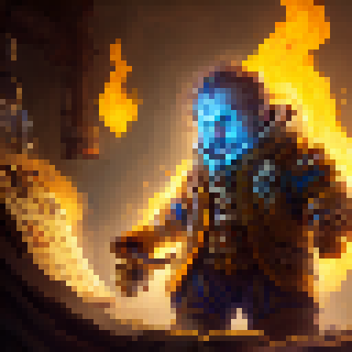Dwarf artificer, hammering away at a fiery forge, surrounded by steaming pipes and glowing runes, crafting intricate clockwork constructs with his skilled hands.