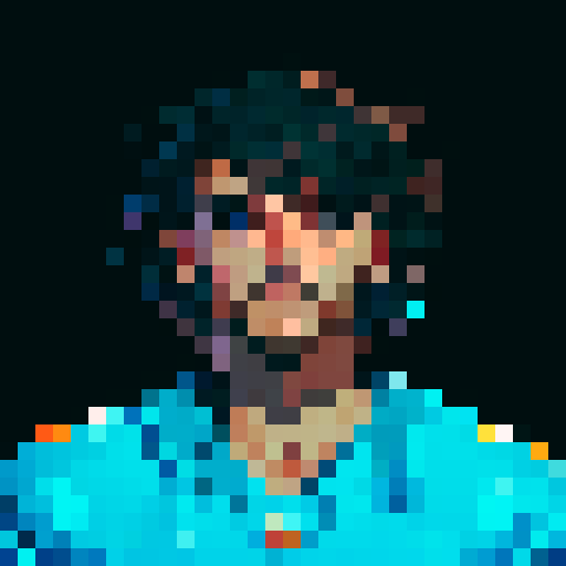 nfl football player, profile view, forward-facing, wearing jersey, no helmet, game icon style, 32x32 pixel art, sRGB, skillful expression, close-up portrait