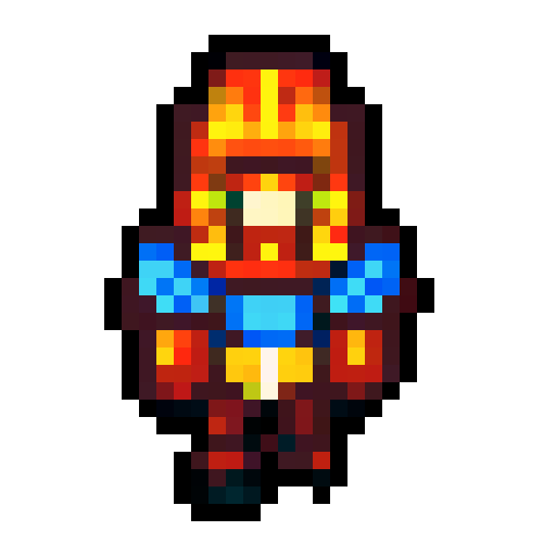 Paladin warrior, pixel art