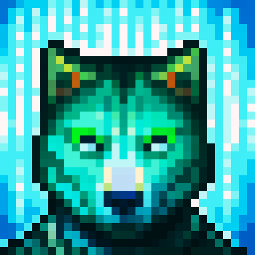 wolf avatar, portrait, glowing eyes