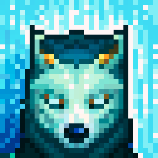 wolf avatar, portrait, glowing eyes, sexy